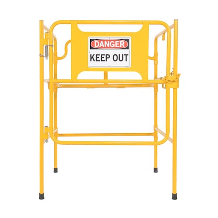 Vestil MAN HOLE GUARD RAIL UP TO 32" WITH SIGN MHGR-32-SI-D-01